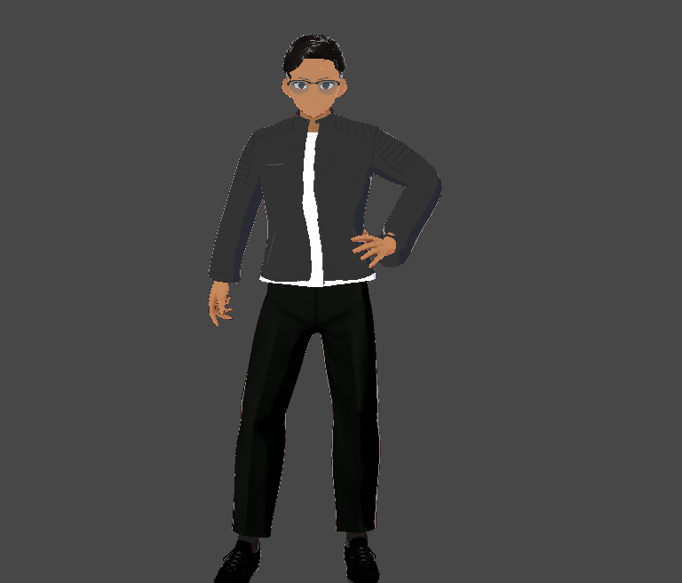 vroid用　シングルライダースジャケット