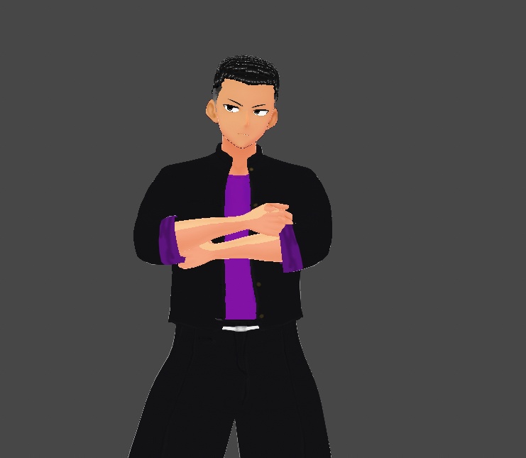 短ランボンタン上下セット「神龍」 紫Tシャツ 3Ⅾ衣装 xwear