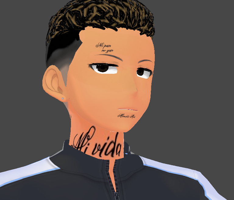 vroid用　タトゥーテクスチャ　顔部分のみ