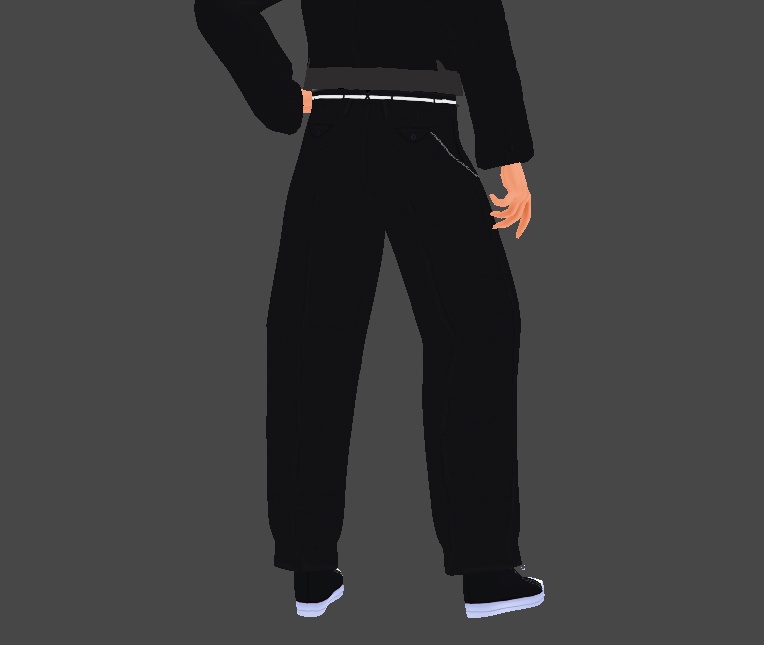 チェーン付き改造学生服「雅」スリムボンタン 単品 Xwear、vroidcustomitem