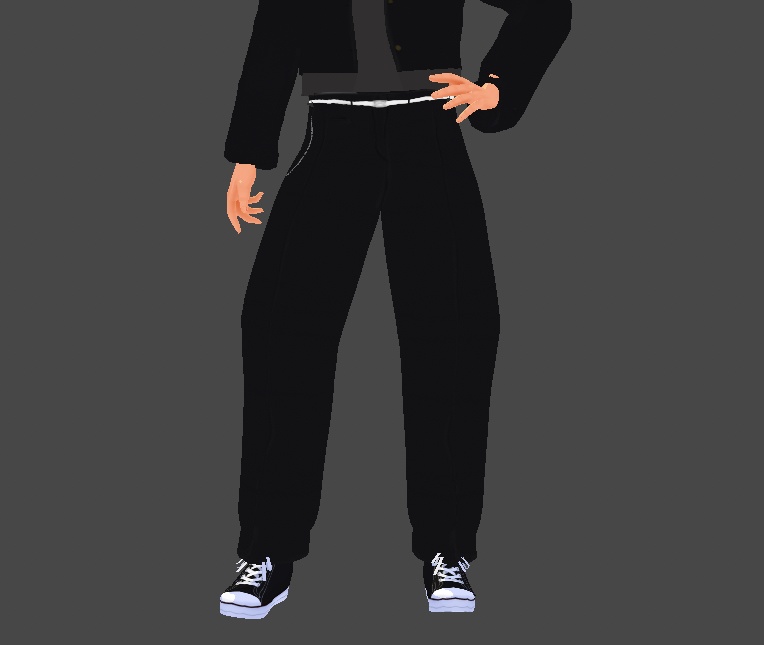 チェーン付き改造学生服「雅」スリムボンタン 単品 Xwear、vroidcustomitem