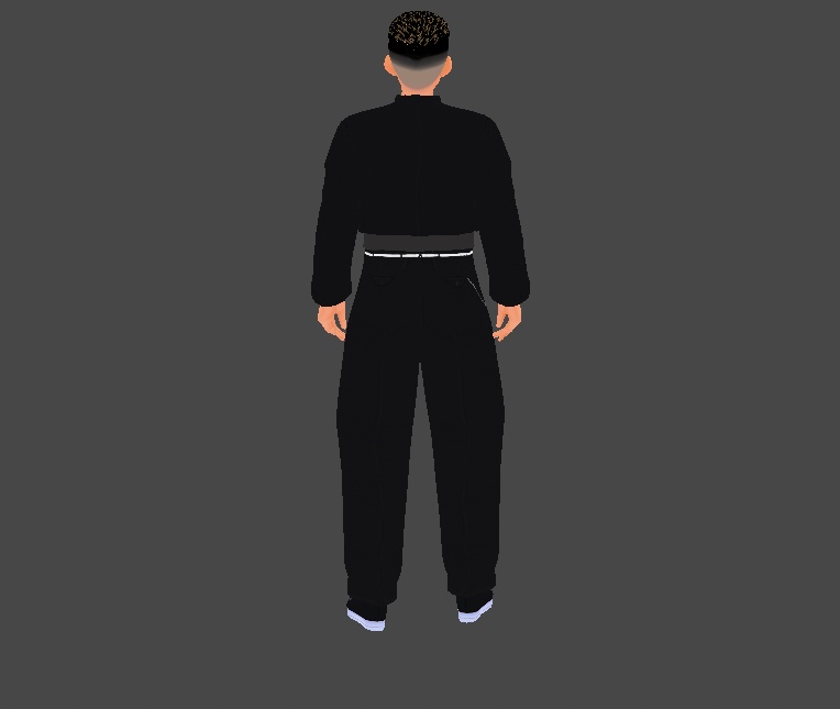 チェーン付き改造学生服「雅」スリムボンタン 単品 Xwear、vroidcustomitem