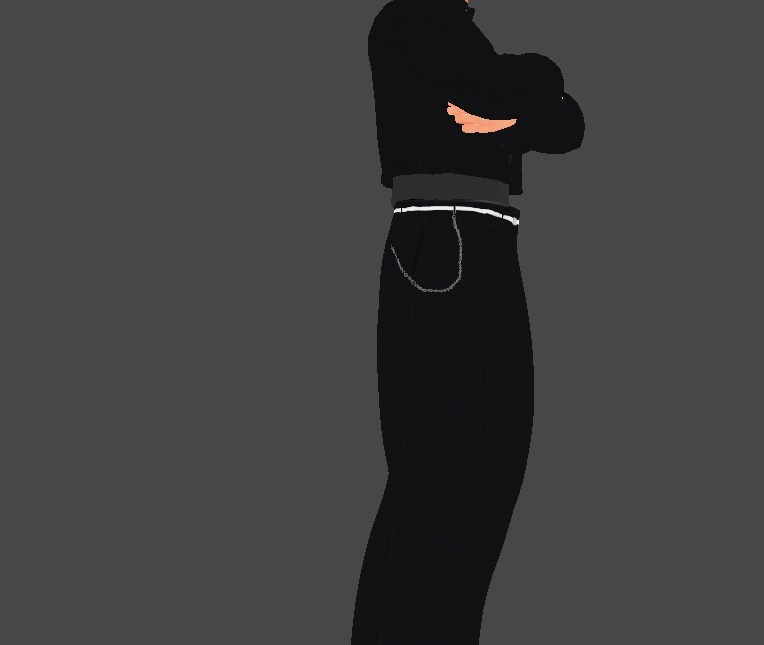 チェーン付き改造学生服「雅」スリムボンタン 単品 Xwear、vroidcustomitem