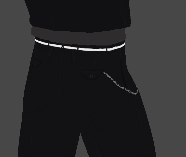 チェーン付き改造学生服「雅」スリムボンタン 単品 Xwear、vroidcustomitem