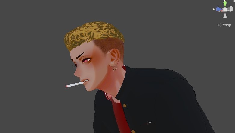 【グエン-Nguyen対応】ヤンキー⭐︎パーマ FBX、Unitypackage