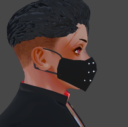 【グエン-Nguyen対応】鋲付き!!カラス☆マスク