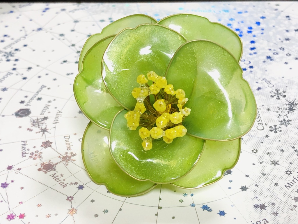 つばき クリップ付きコサージュ