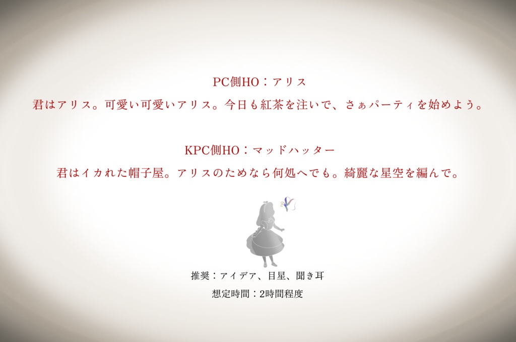 【CoCシナリオ】Alice's Underland
