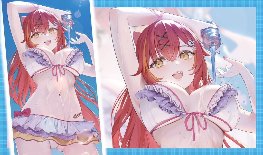 [旧作プレイマットNo1375] つな(水着)