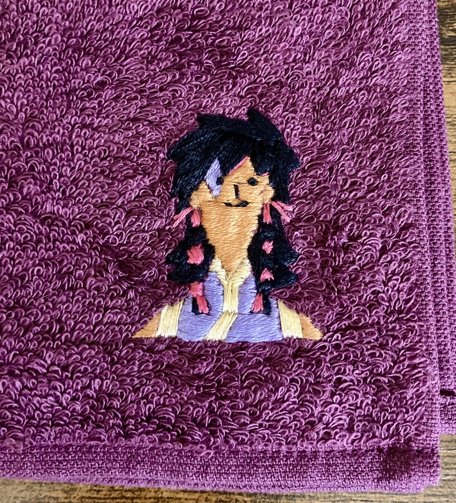 ボシュワンポイント刺繍ハンカチ