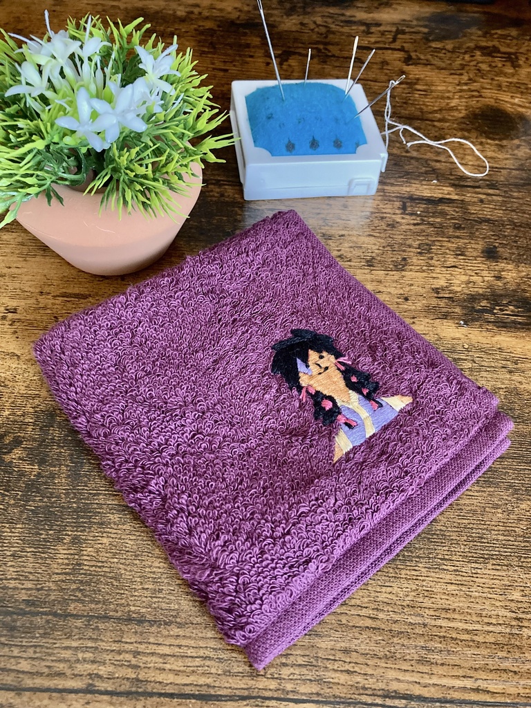 ボシュワンポイント刺繍ハンカチ