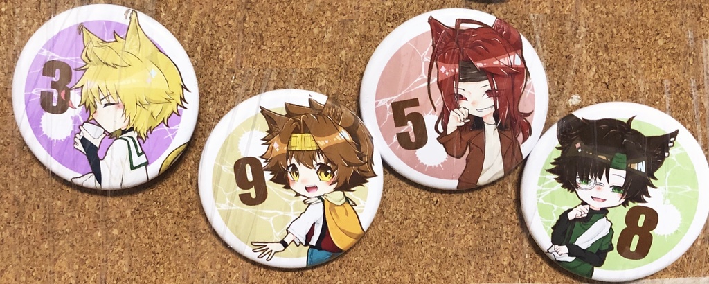 けもみみ缶バッチ 44mm