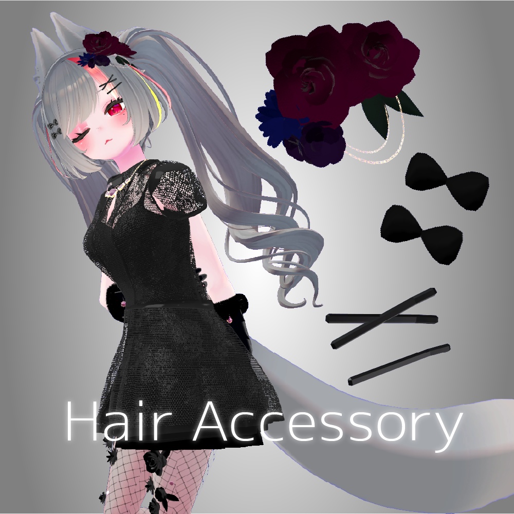 【しなの他複数アバター対応】 🩷GothicDress🩷ワンピース/ドレス【VRC】