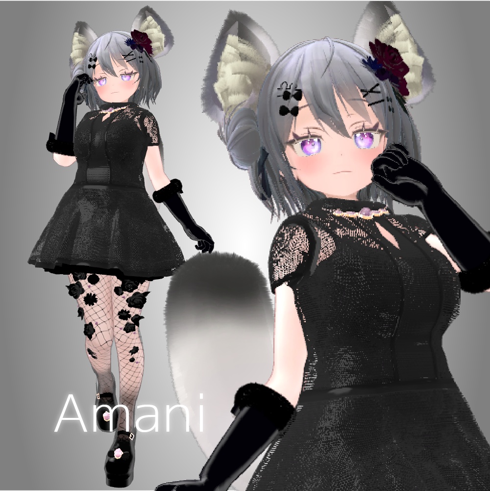 【しなの他複数アバター対応】 🩷GothicDress🩷ワンピース/ドレス【VRC】