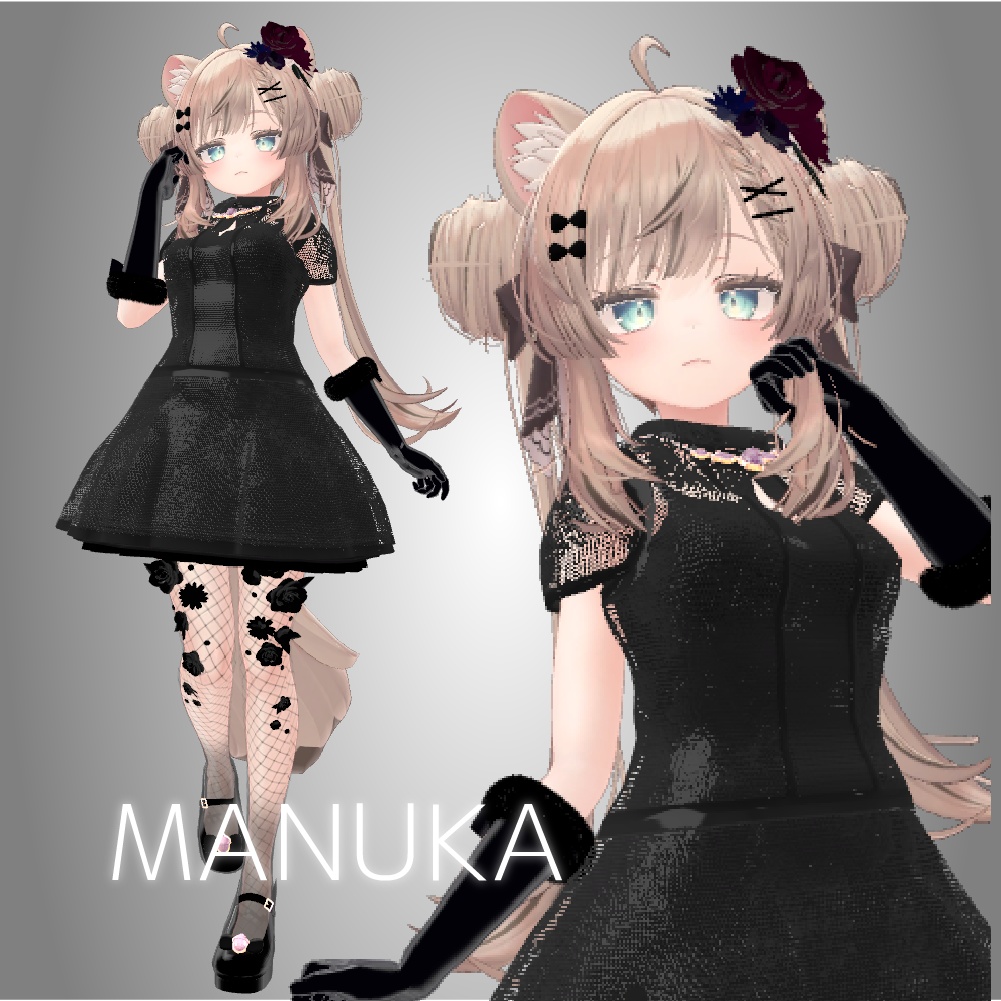 【しなの他複数アバター対応】 🩷GothicDress🩷ワンピース/ドレス【VRC】