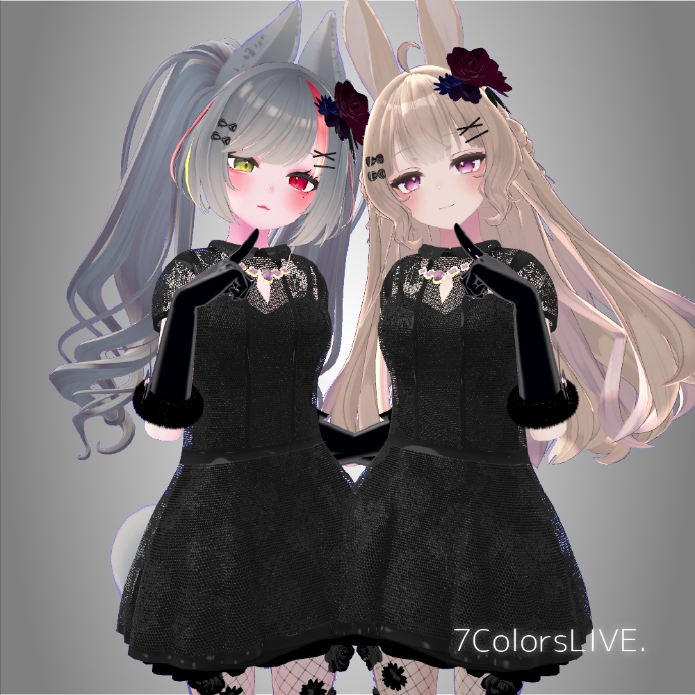 【しなの他複数アバター対応】 🩷GothicDress🩷ワンピース/ドレス【VRC】