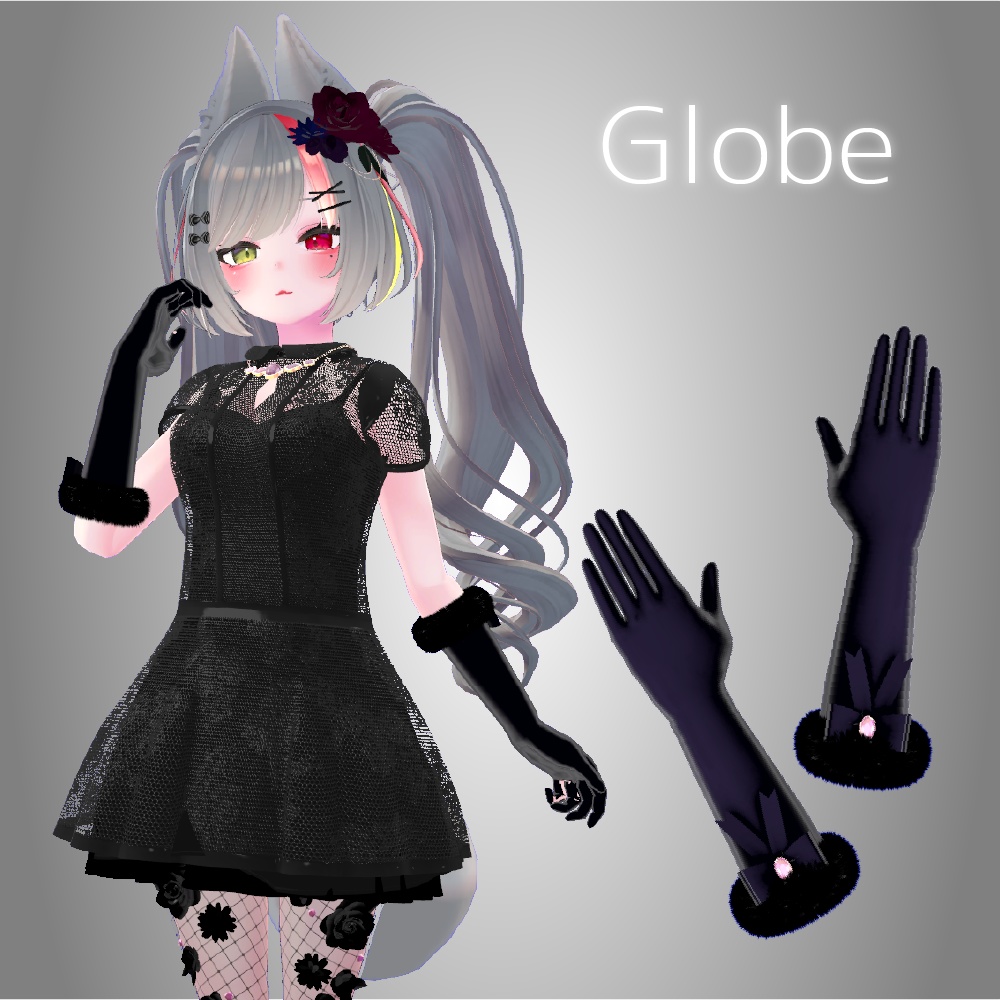 【しなの他複数アバター対応】 🩷GothicDress🩷ワンピース/ドレス【VRC】