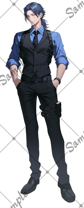 【1点限定】男性 001【表情差分/背景あり】