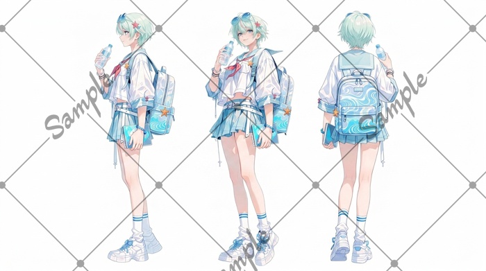 【1点限定】女性 043【表情差分/背景あり】