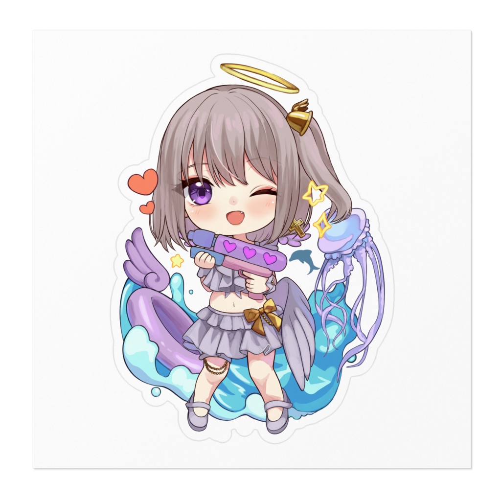 紫月むめいサマーステッカー