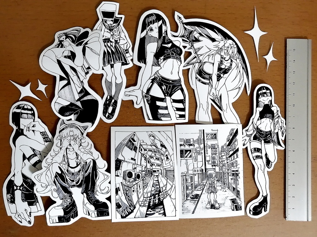 モノクロステッカー