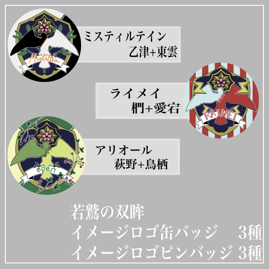 若鷲の双眸イメージデザイン缶バッジ