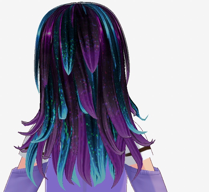 Hairstyle purple and skyblue