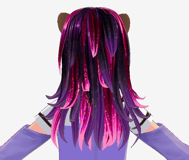 Hairstyle pink and purple, pink and purple wolf haircut