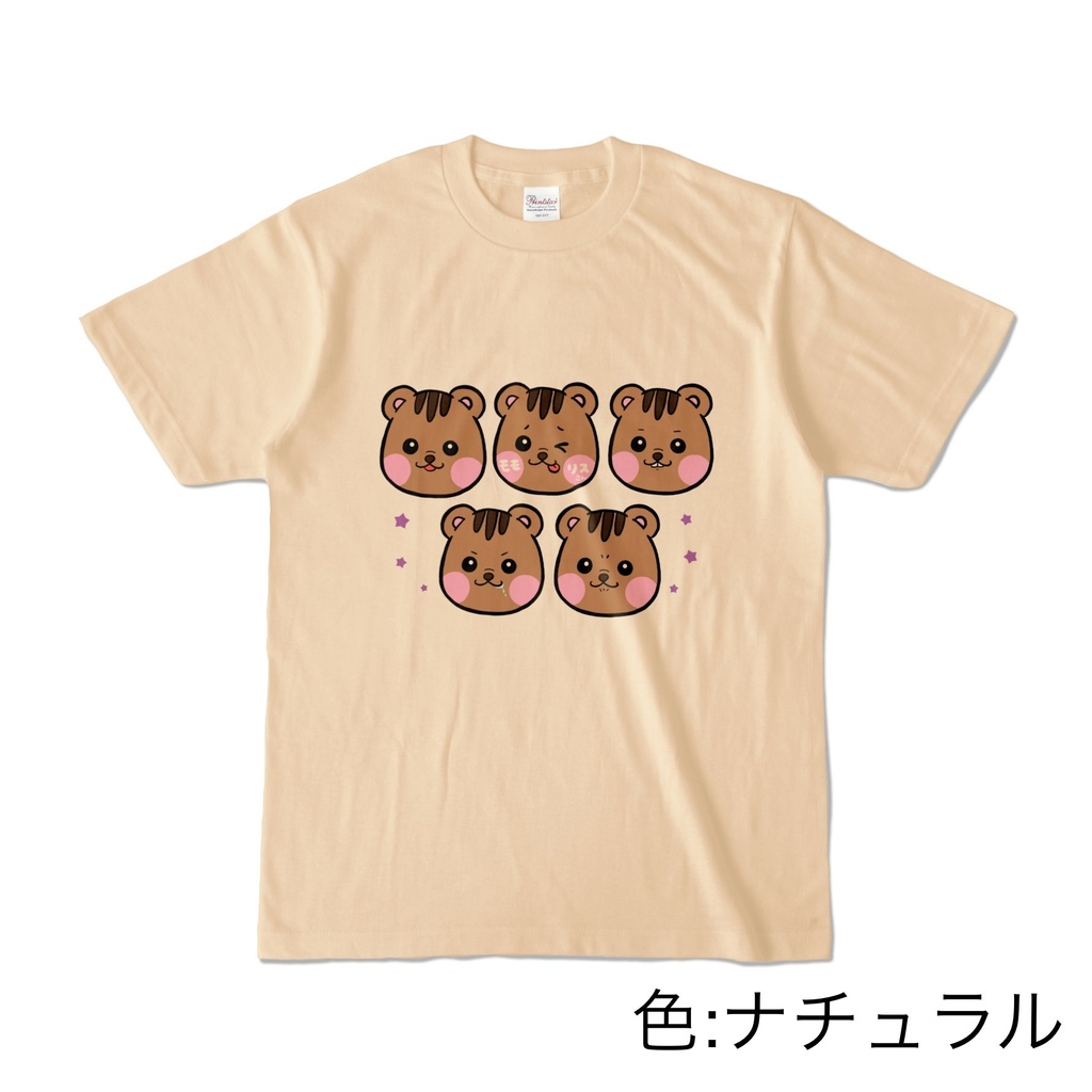 いろんな顔のモモリスさんTシャツ