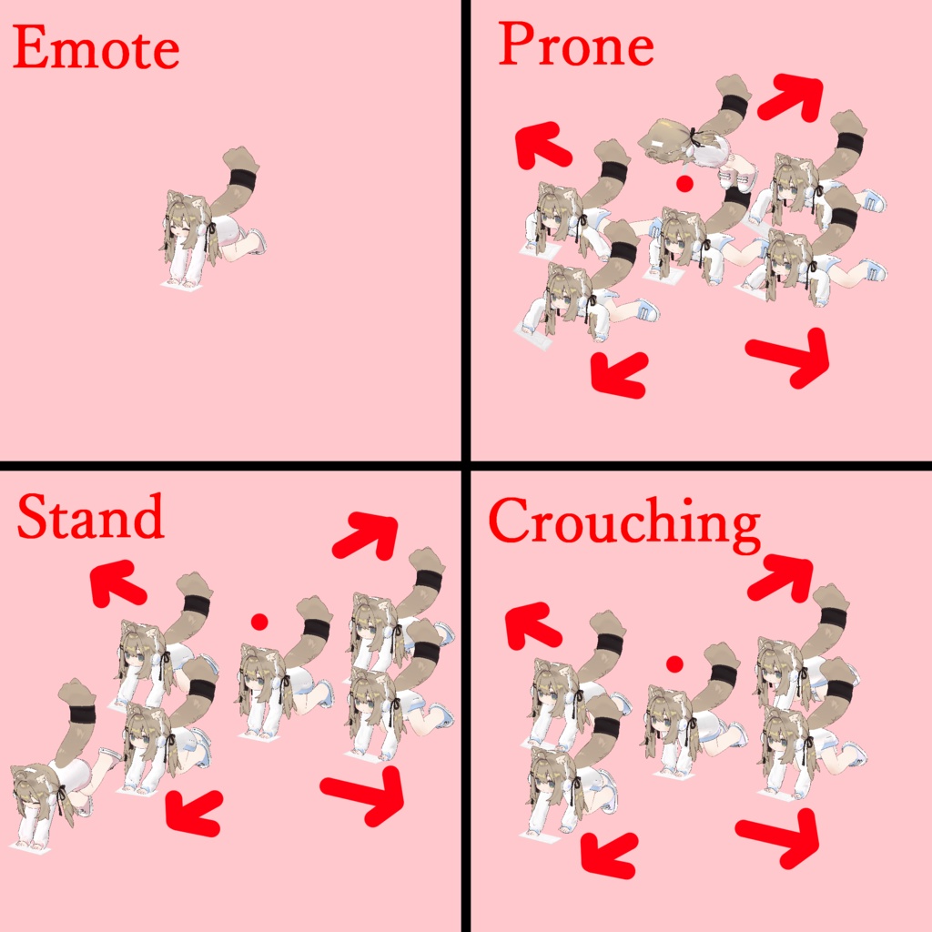 雑巾がけ移動モーションパック #ahzkwid