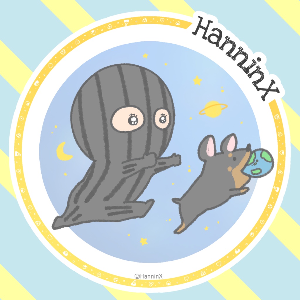 はんにんX🥳🚓缶バッジ【200人記念ver.】