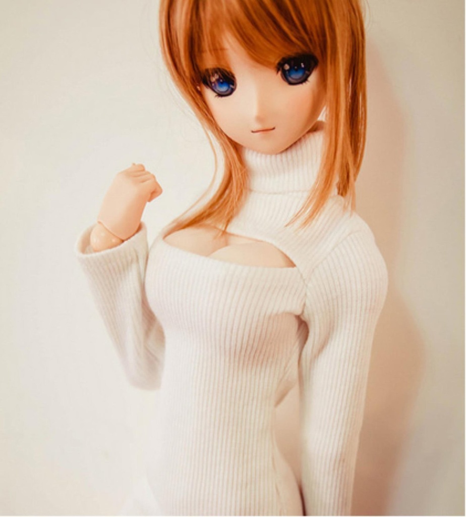 少し前に流行った胸元開きの縦縞セーター for DD(60cm級汎用)