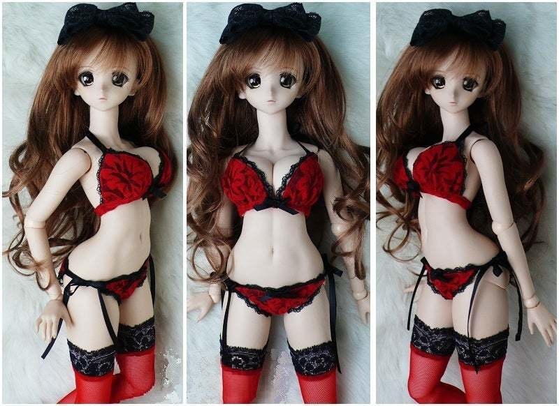 カラーレースのランジェリーセット for DDdy胸