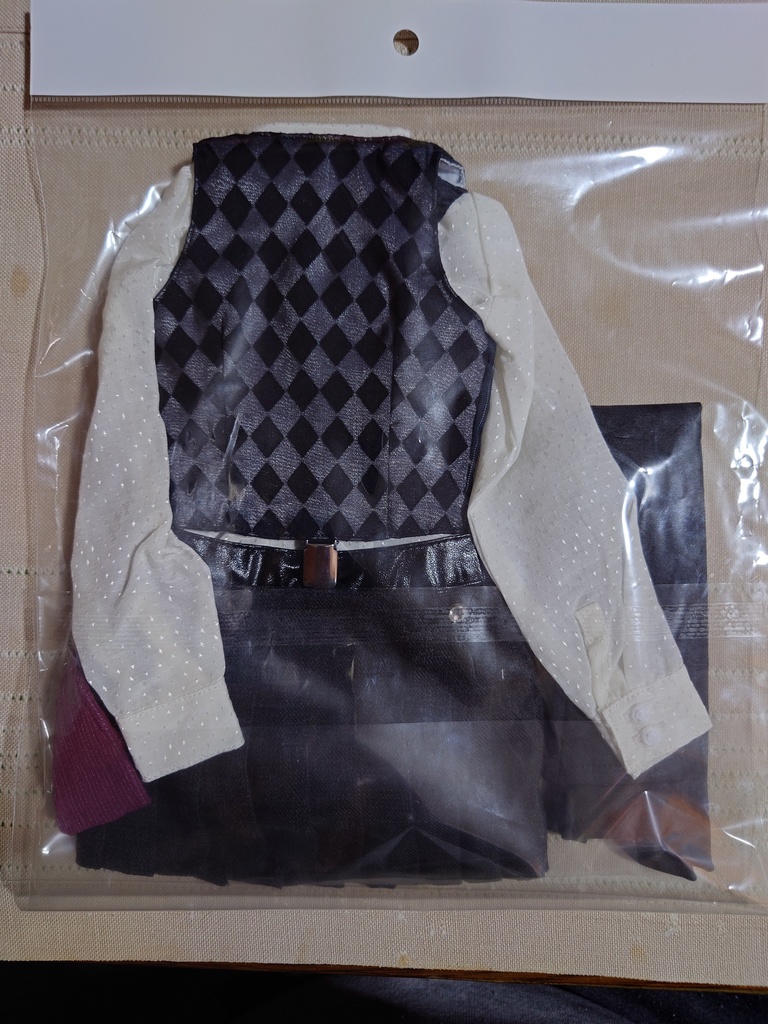 パチンコ店の制服風味のベストとキュロットスカートのセット(60cm級汎用)