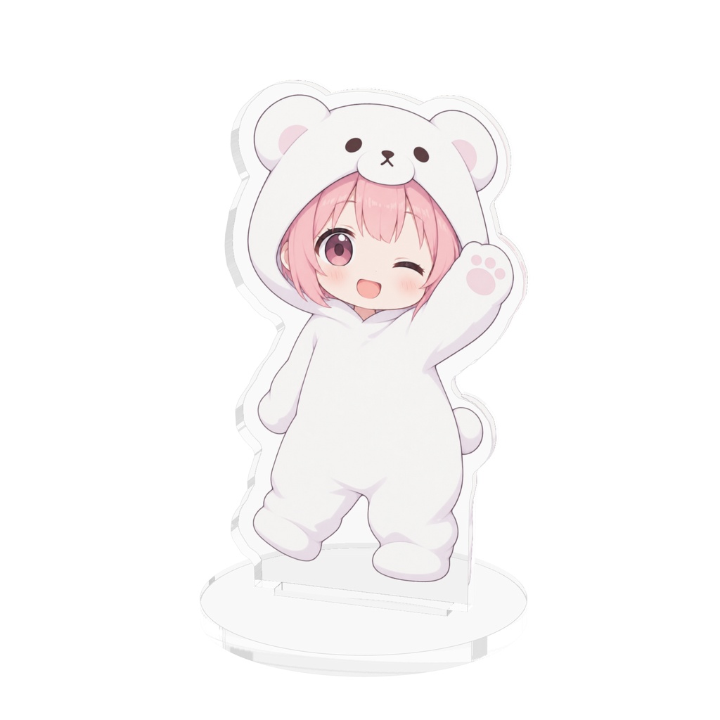 しろもこちゃん アクリルスタンド|おててふりふり Shiromoco-chan Acrylic Stand | Waving Hello