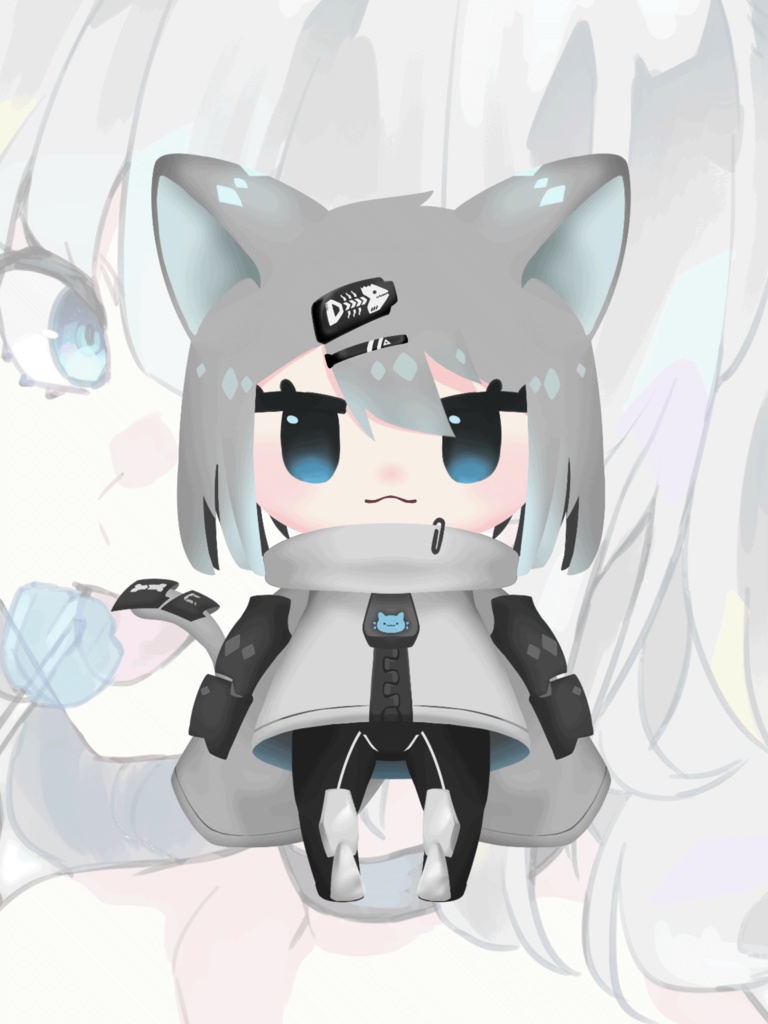 【VTS対応】銀ネコCHAN 2Dmodel