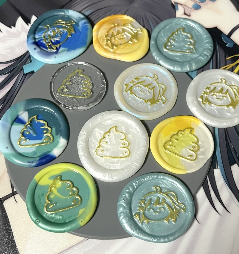 うんちスタンプシール/みつはスタンプシール(3つ入り)