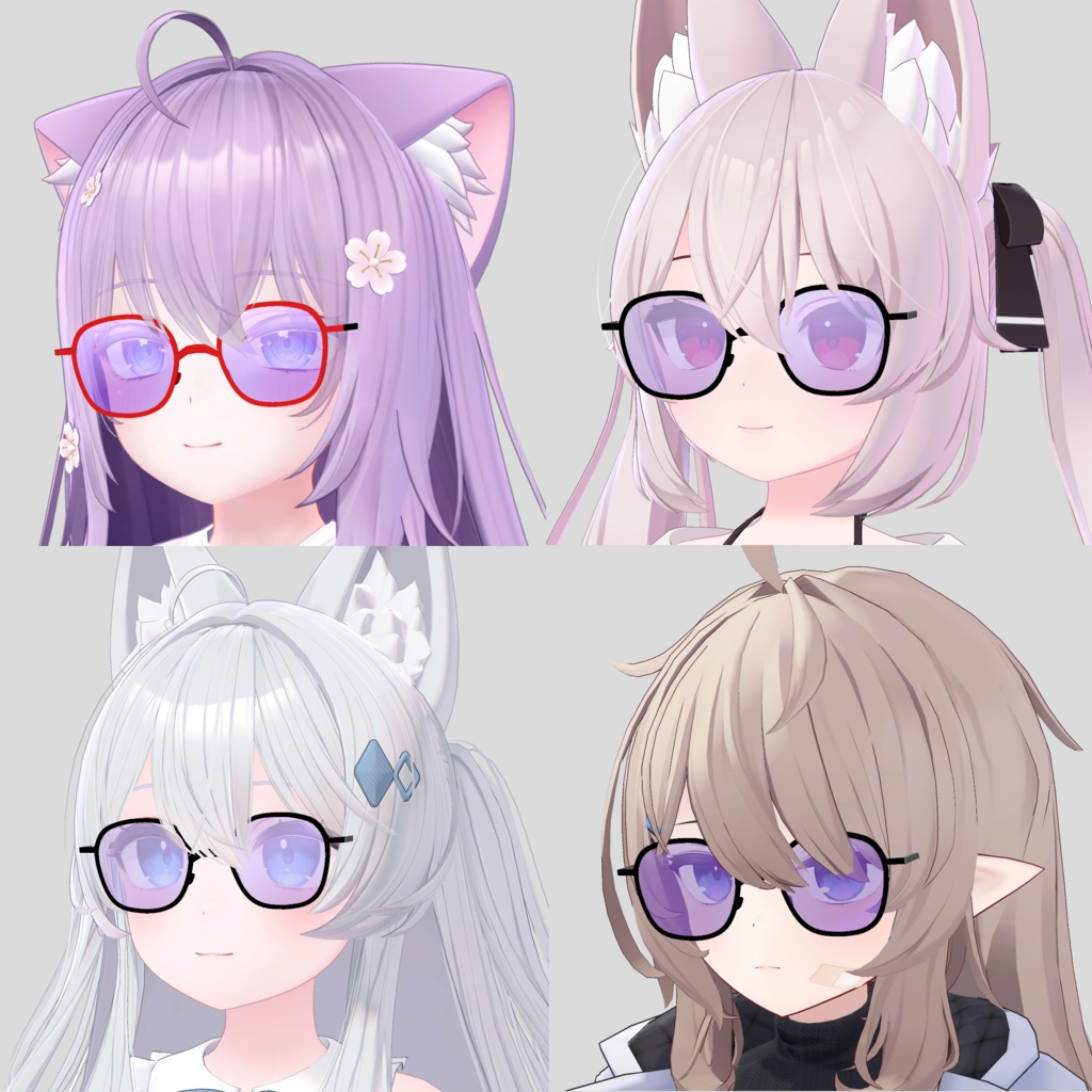 【無料版あり〼】割れる!サングラスギミック モデル2【VRChat想定】