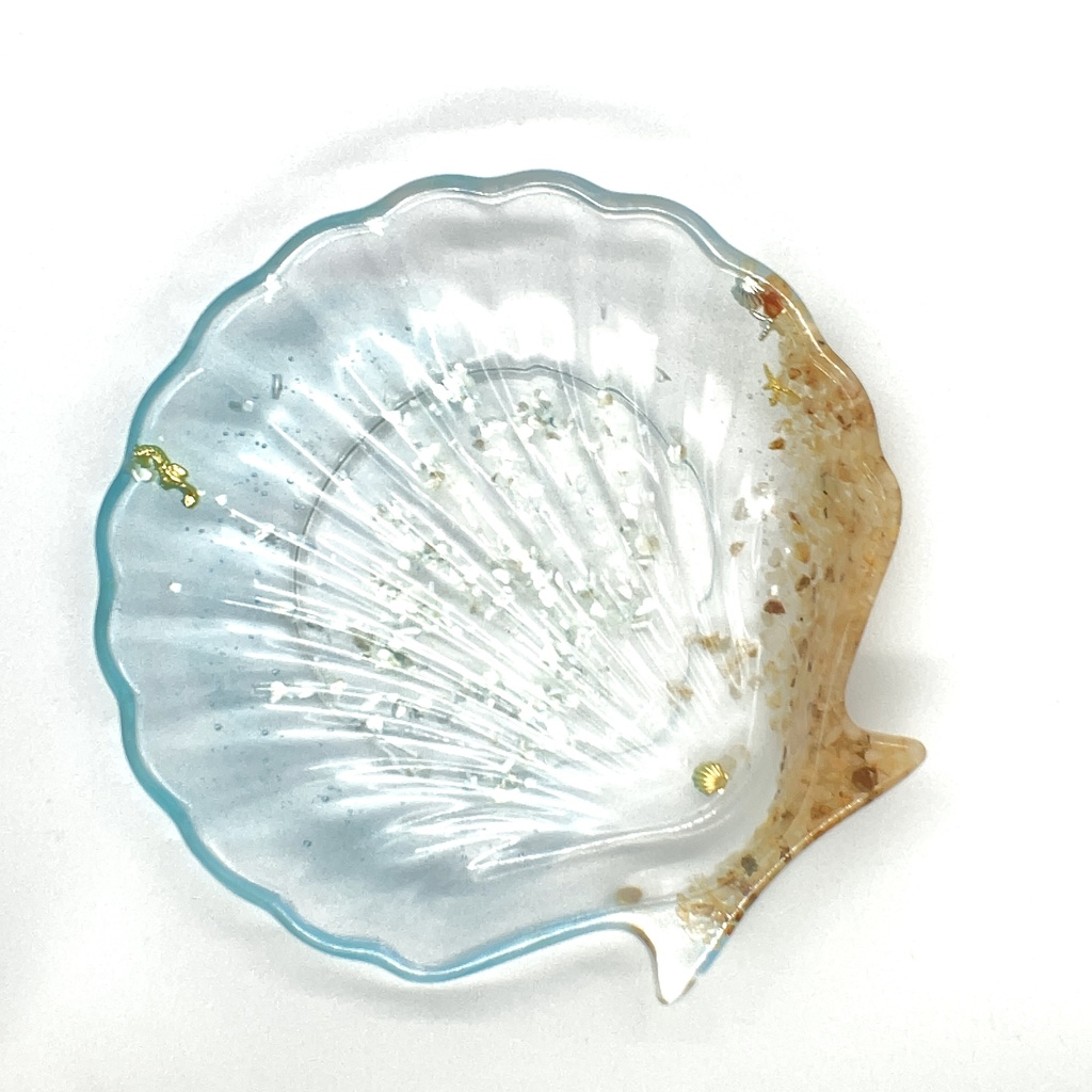 海を閉じ込めた貝がらトレー