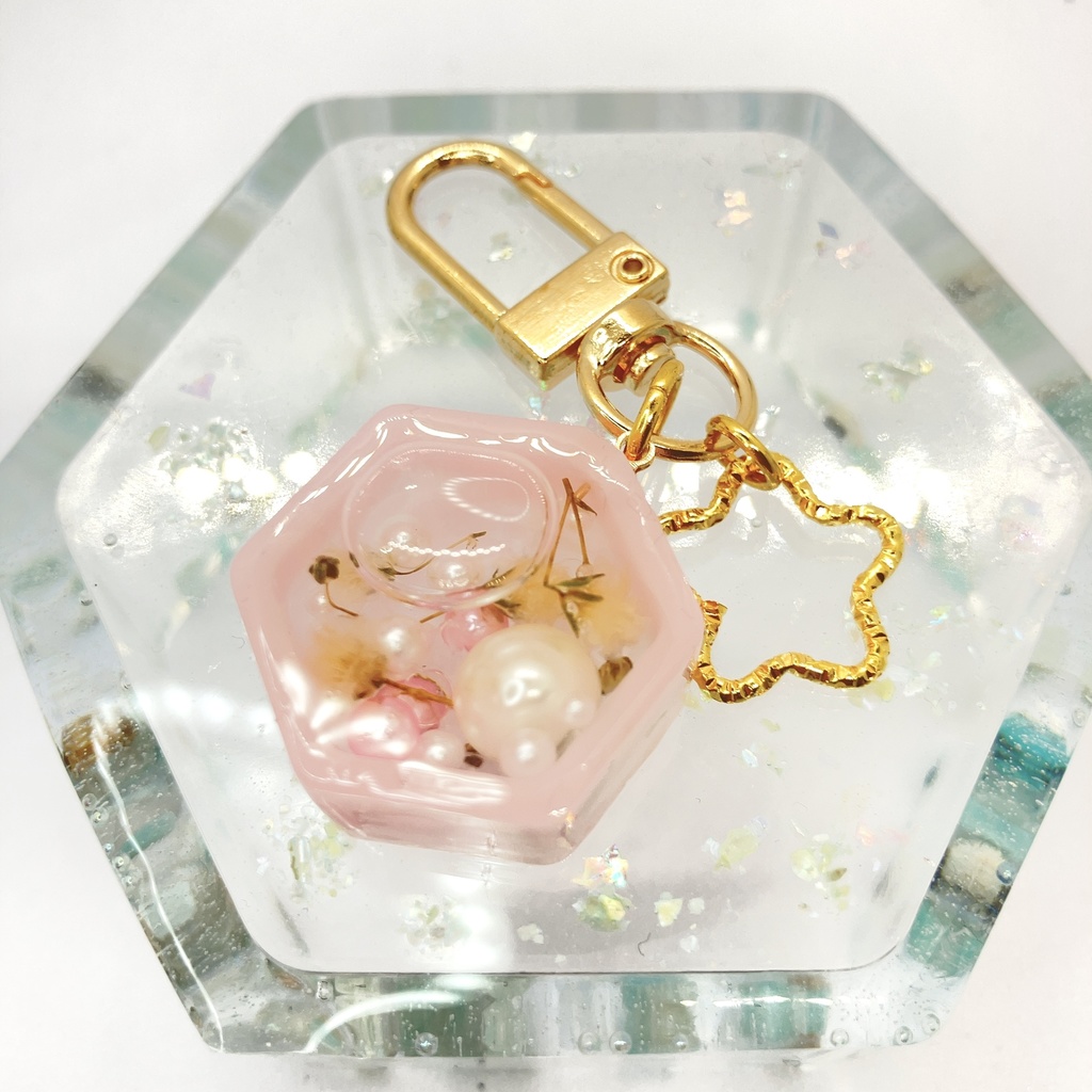 シャカシャカミニキーホルダー(いちごミルク)