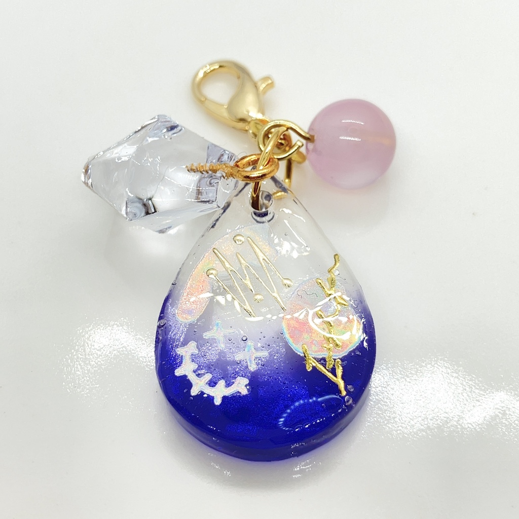 ミニミニチャーム(ドロップ濃い青)