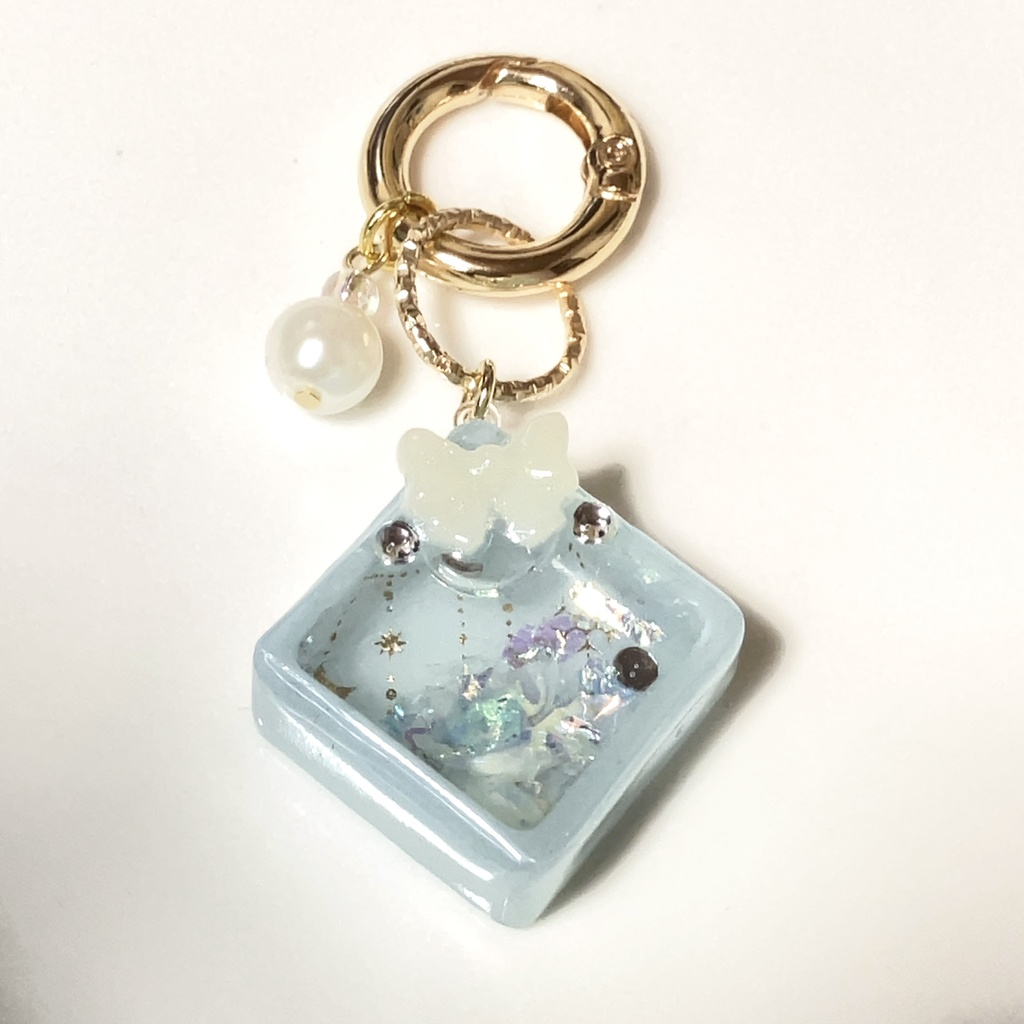 丸カラビナ付きキーホルダー