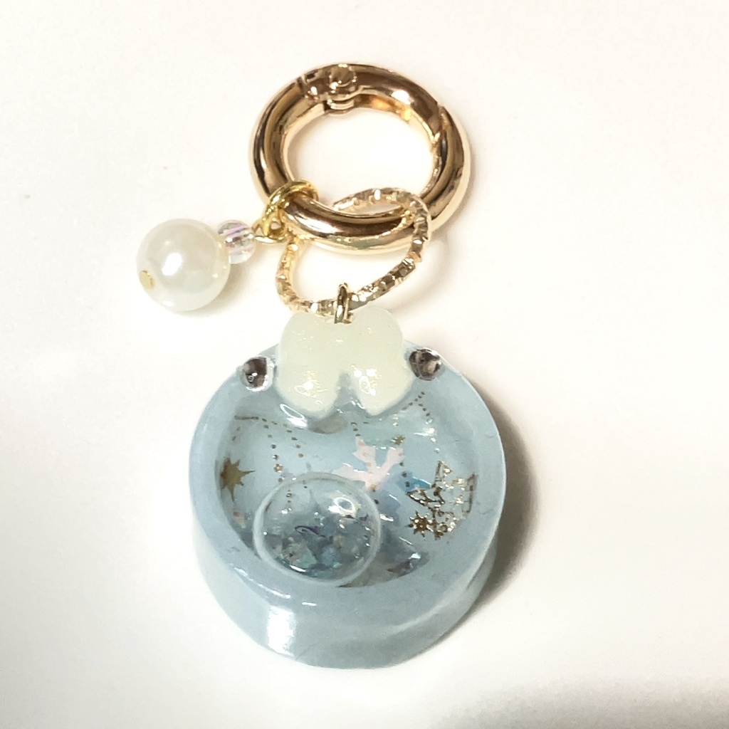 丸カラビナ付きキーホルダー