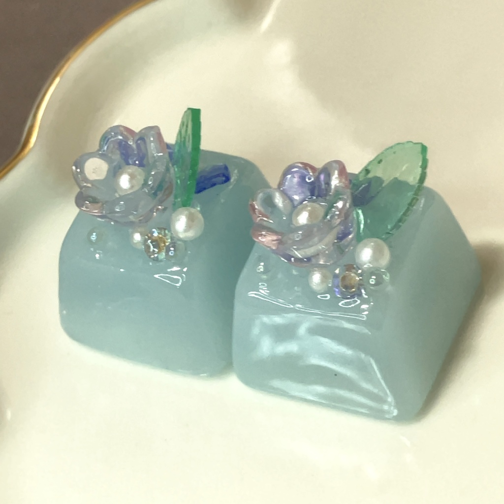 お花飾りキーキャップ