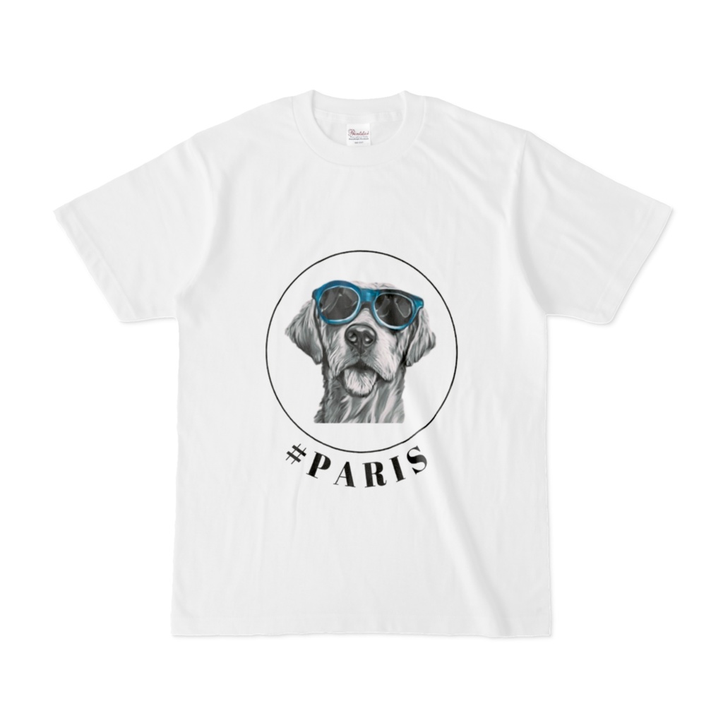 【通常発送】Tシャツ／犬 × パリ／男女兼用／おしゃれ／かっこいい／可愛い／動物／半袖／快適／アニマル／メンズ／レディース／トップス／ユニセックス