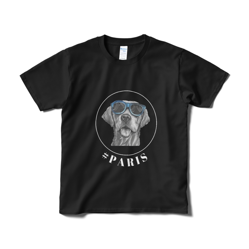 【スピード発送】Tシャツ／犬 × パリ／男女兼用／おしゃれ／かっこいい／可愛い／動物／半袖／快適／アニマル／メンズ／レディース／トップス／ユニセックス