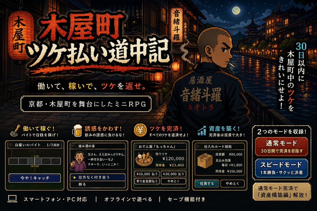 京都木屋町ツケ払い道中記