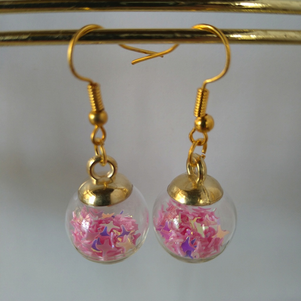 ドームチャーム ピアス･イヤリング 薄ピンク