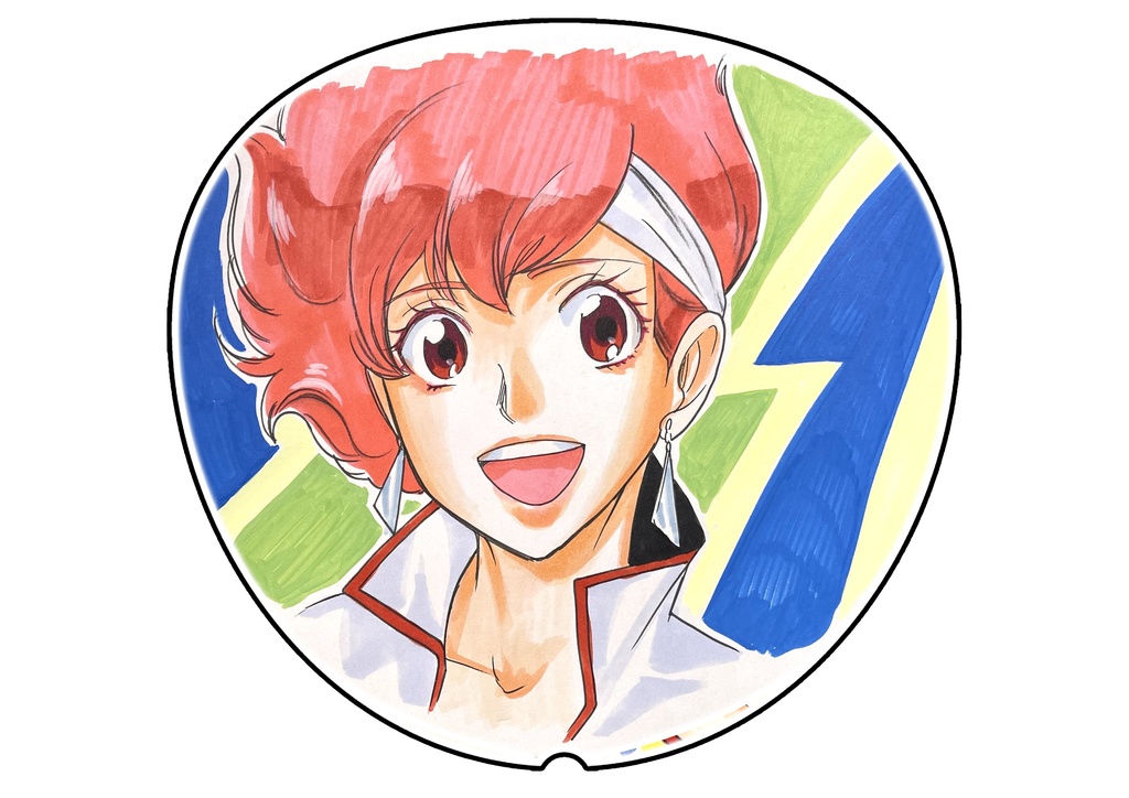 描きおろし直筆うちわ：ダーティ・ペアよりケイ