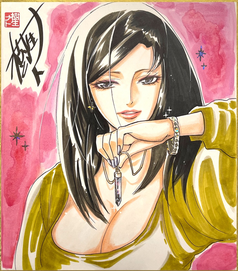 描きおろし直筆色紙（大）：マインドアビス－精神科医沖名皐月のカルテ－より「沖名皐月」